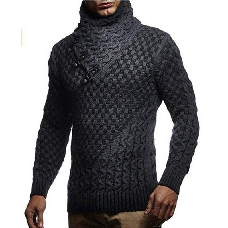 Turtleneck pullover sweater - Mubimart