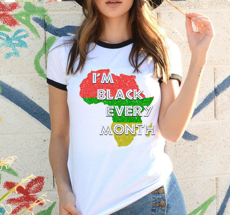 Africa Map Graphic T Shirt for Women ，Printed T-shirt - Mubimart