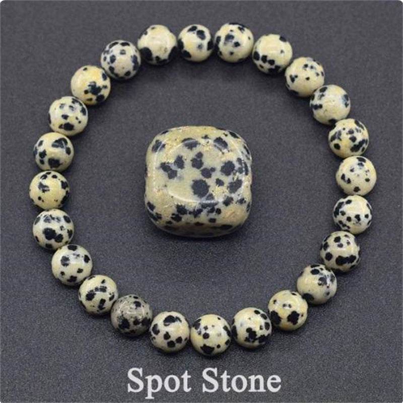 Natural Stone Elastic String Beaded Bracelet Jewelry Stone Tiger Eye Beaded Yoga Bracelets For Men Women - Mubimart