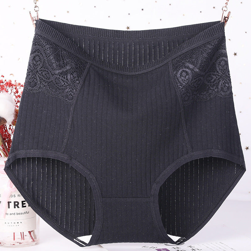 Middle-aged Mother Women's High-waist Micro-abdomen Panties - Mubimart -  