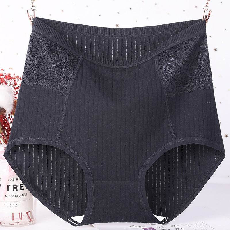 Middle-aged Mother Women's High-waist Micro-abdomen Panties - Mubimart