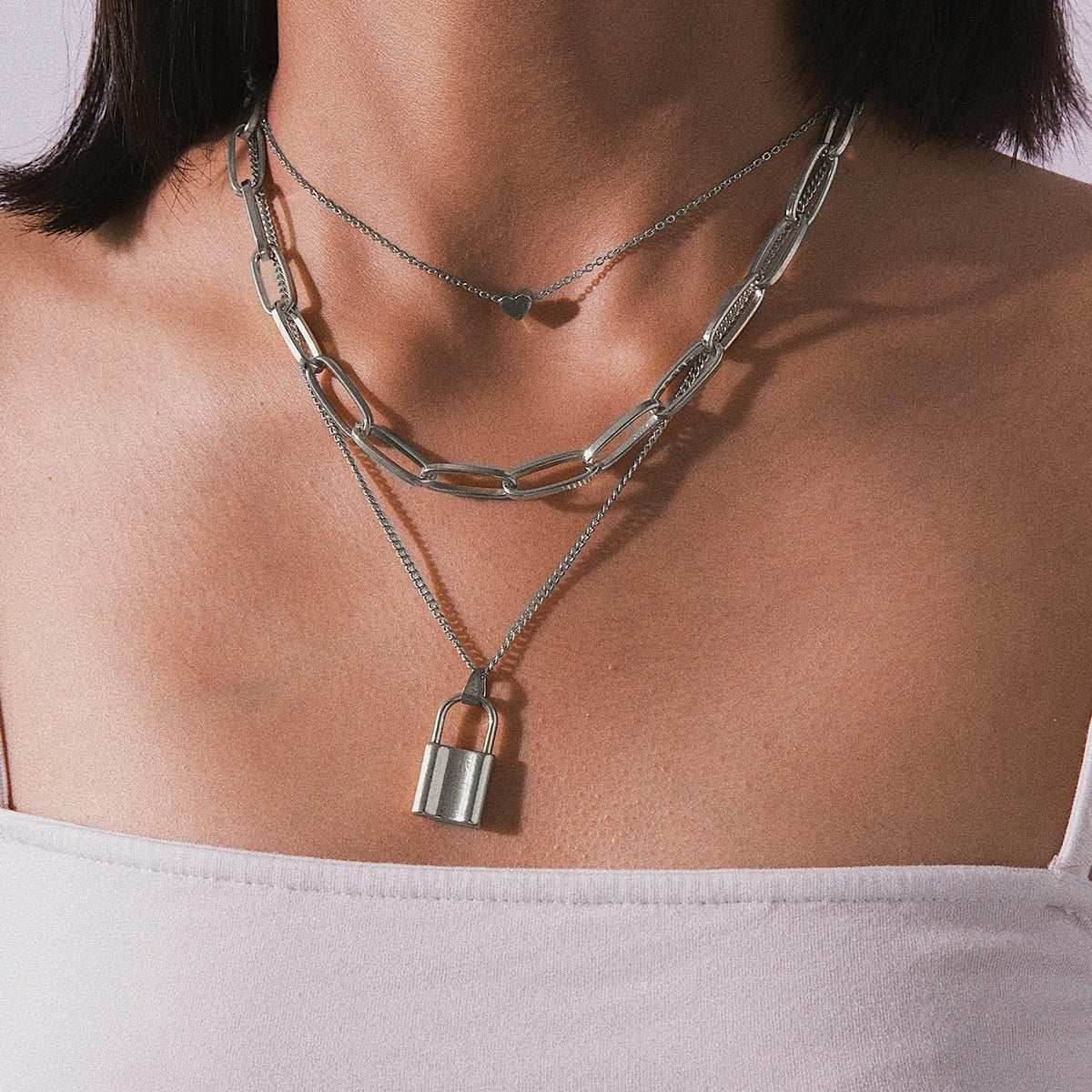 Simple And Exaggerated Thick Chain Necklace Women - Mubimart