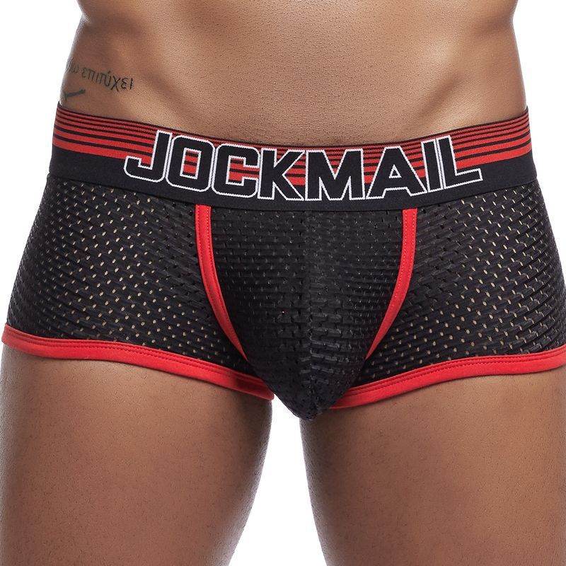Men Underwear Boxer Breathable Mesh boxe - Mubimart