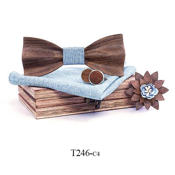 3D wood bow tie - Mubimart