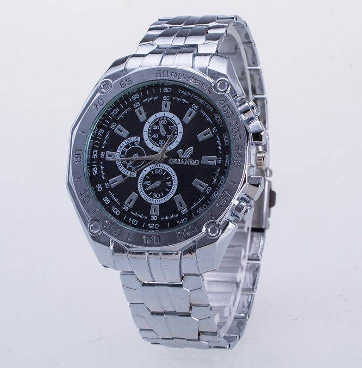 Fashion Silver Stainless Steel Mens Watches Top Brand Luxury Watch Men Sport Clock Man Casual Wristwatch Relogio Masculino - Mubimart