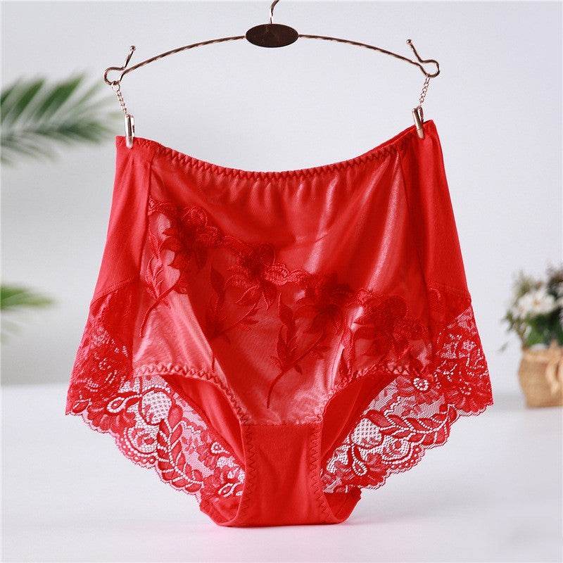 Embroidered modal high waist panties - Mubimart