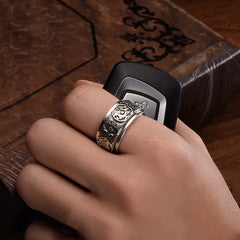 Sterling Silver Rotatable Ring For Men