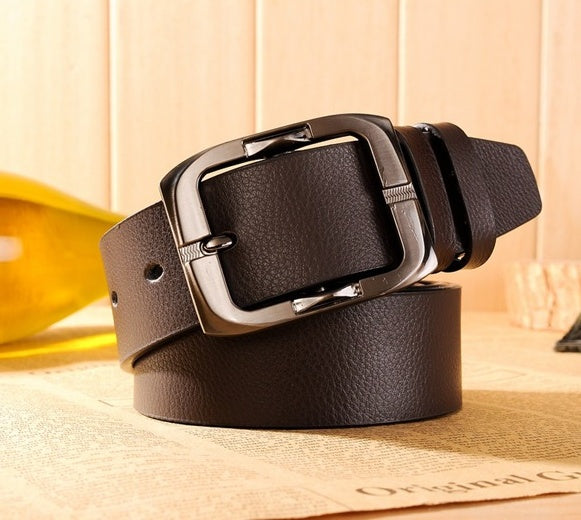 New Brand High Quality Men's Belts Luxury Brand Leather Belt Pin Buckle Black Business Pants Belt Belt Men's Belt