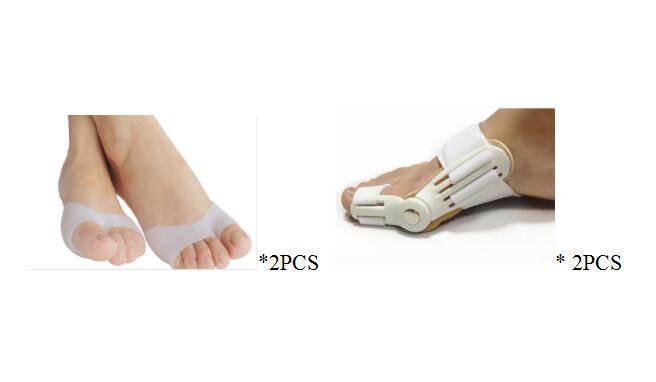 Silicone Gel Toe Separator Feet Care Tools Splint Straightener Corrector Hallux Valgus Massager - Mubimart