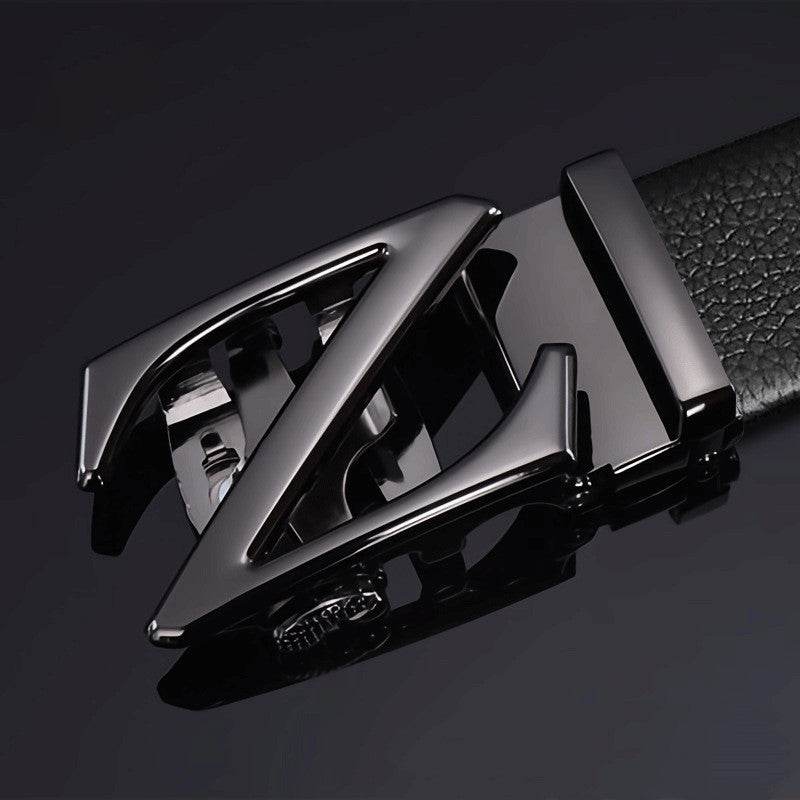 Men's leather belt top layer belt - Mubimart