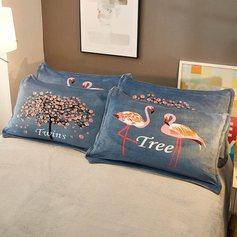 Pillowcases With A Pair Of Warm Coral Fleece - Mubimart