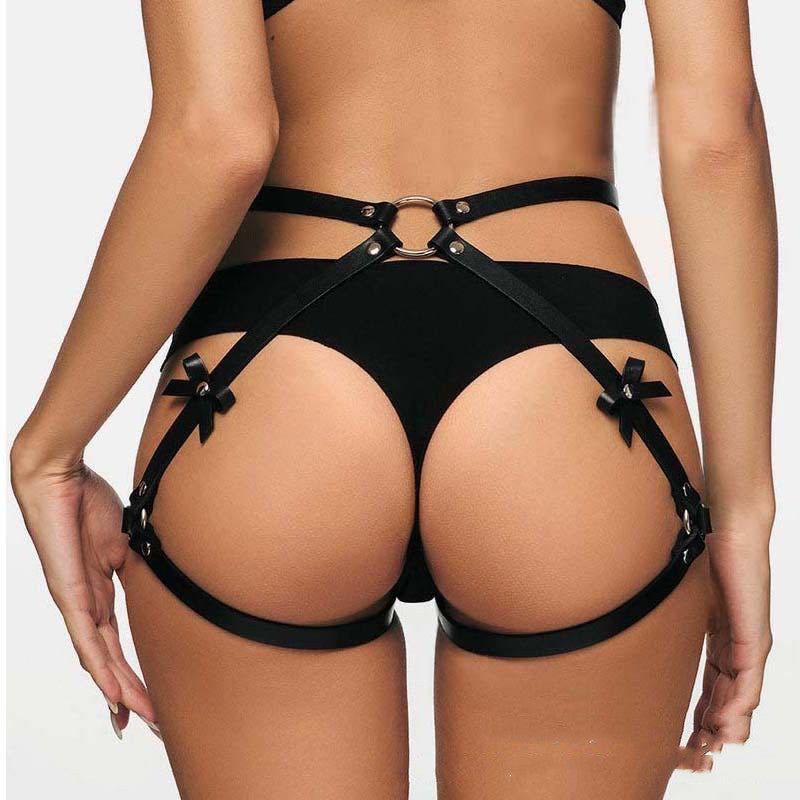 Leather Harness For Women Garter Belt Body Bondage Suspenders - Mubimart -  