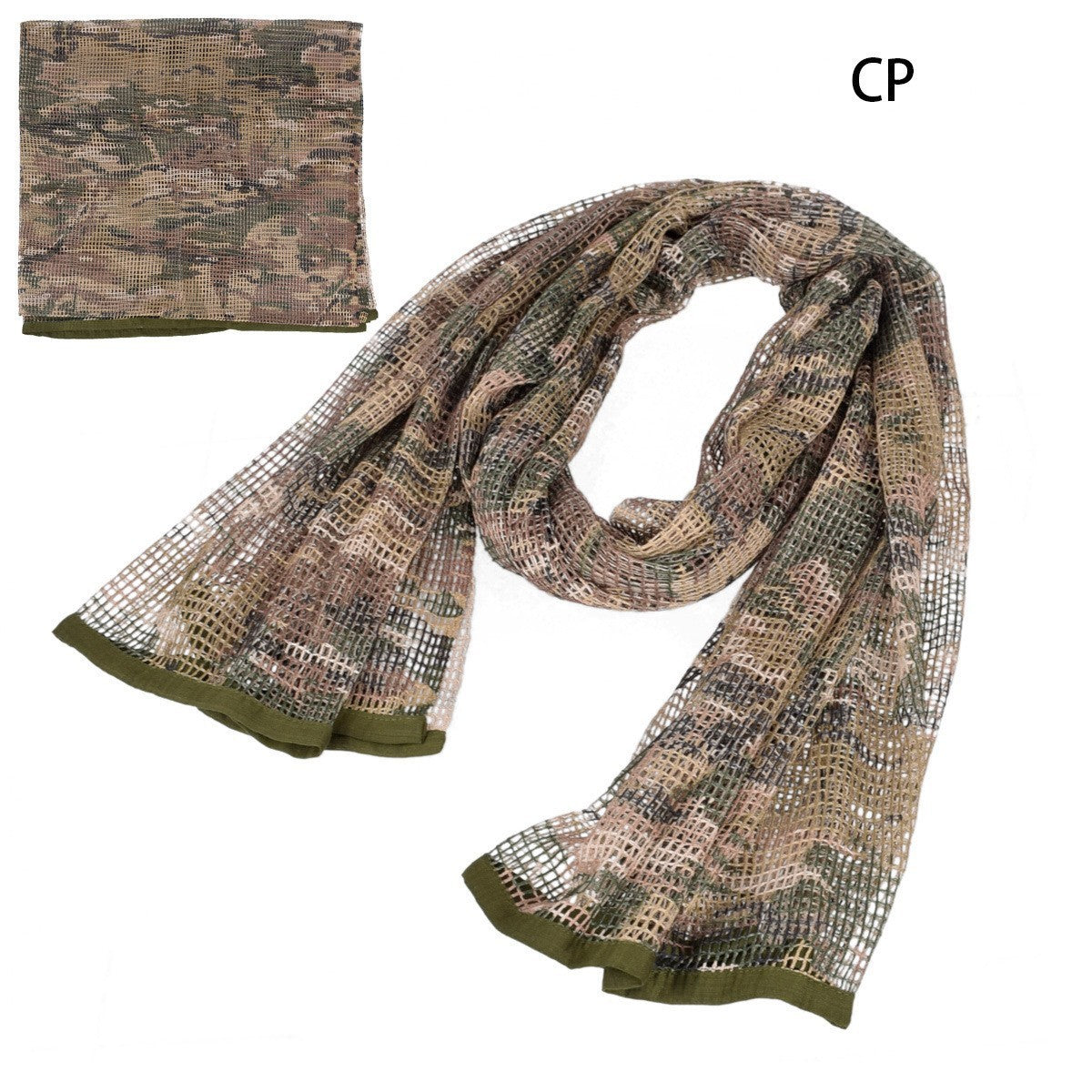 Ademende camouflage outdoor sjaals voor heren en dames