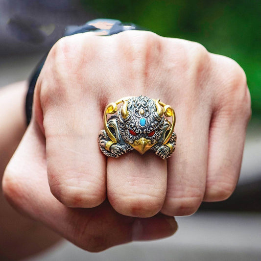 Golden Wing Dapeng Bird Ring Retro Gem Ring Men - Mubimart