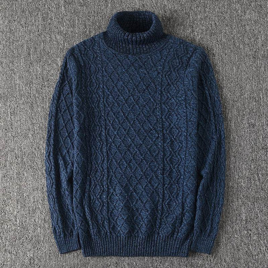 Middle-aged And Young Plus Size Turtleneck Plus Fleece Sweater - Mubimart