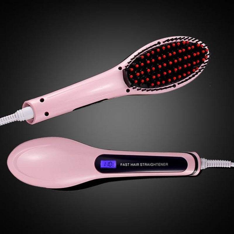 Paddle Brush Hair Straightener - Mubimart
