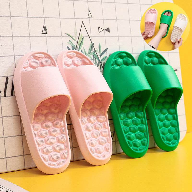 Summer Slippers Foot Massage Design Shoes Women Bathroom Slippers - Mubimart