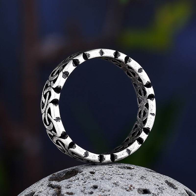 European And American Retro Viking Titanium Steel Ring For Men And Women - Mubimart