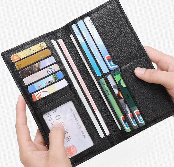 American Bison Wallet Mens Long Leather - Mubimart