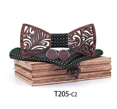 Wooden bow tie - Mubimart