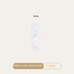 Women's Mesh Boat Socks Summer Thin Cotton Bottom Non-slip Tight Ice Silk Arbitrary Cut Women's Low Cut Invisible Socks - Mubimart -  