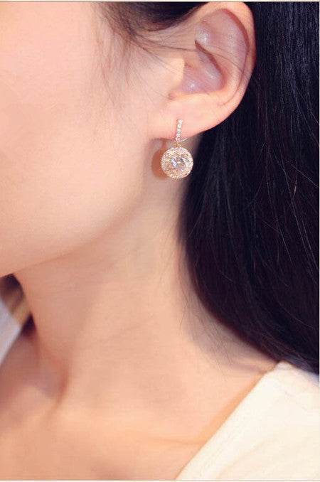 Zircon Temperament Stud Earrings For Women - Mubimart