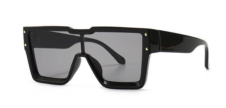 Oversized One Lens Square Sunglasses Fashion Men Women - Mubimart