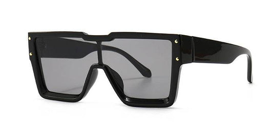 Oversized One Lens Square Sunglasses Fashion Men Women - Mubimart