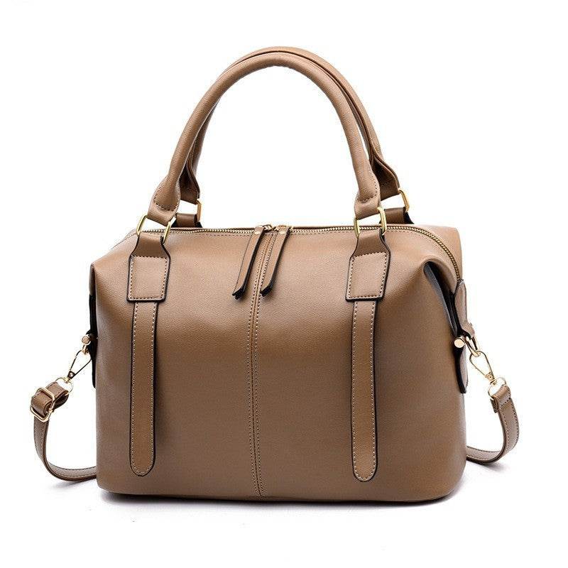 Women Leather Handbag Vintage Bag Shoulder Bags Big Bag - Mubimart