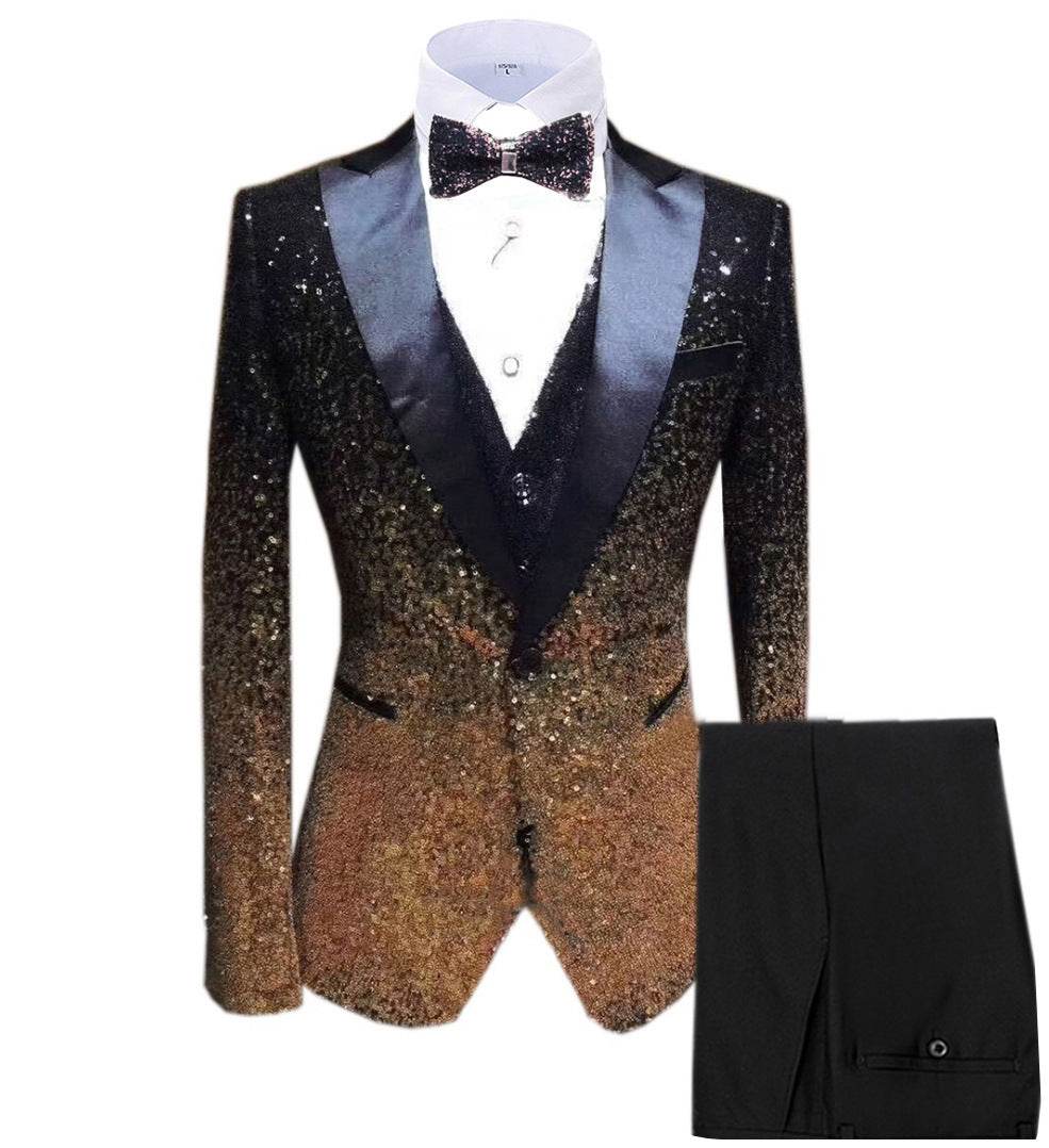 Three-piece Stage Suit For Men - Mubimart