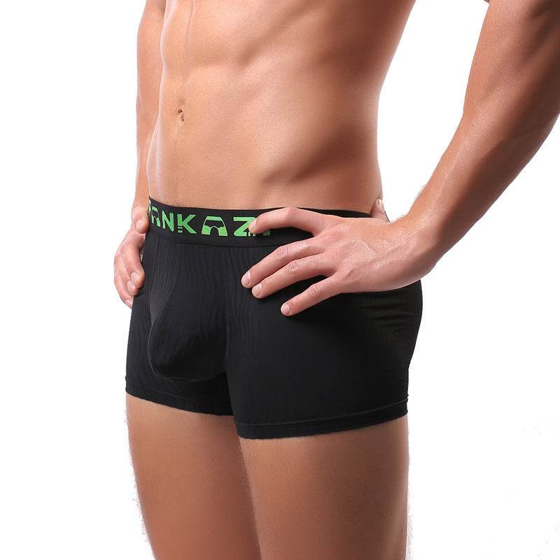 Striped Men's Underwear Breathable Close-fitting Boxers - Mubimart