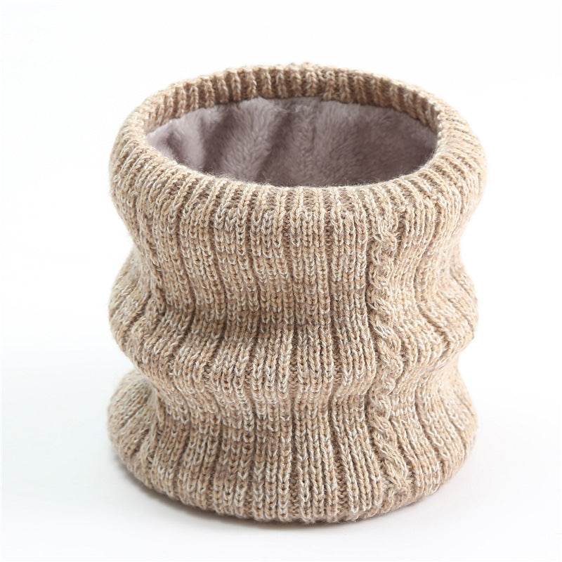 Twist Wide Striped Fleece-lined Knitting Scarf For Men - Mubimart