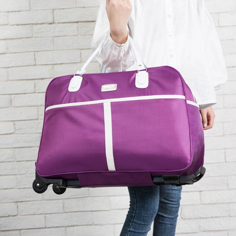 Large-Capacity Trolley Bag Portable Korean Short-Distance Travel Duffel Bag - Mubimart