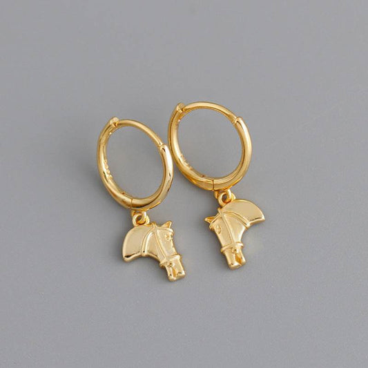 Women's glossy hoop earrings - Mubimart