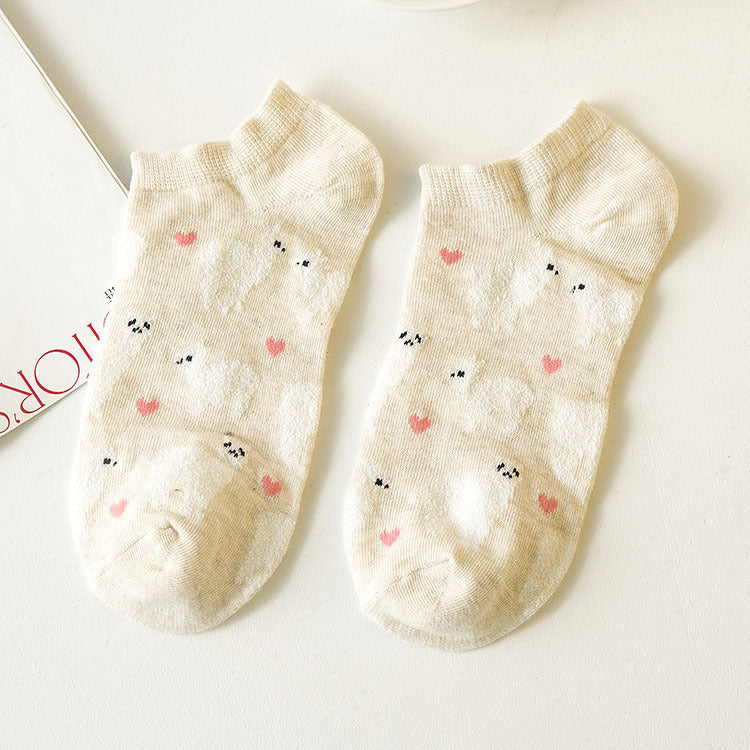 Cotton Short Ankle Socks - Mubimart -  