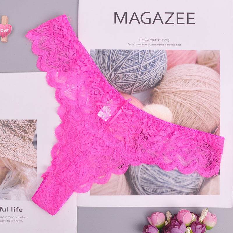 Adjusted Cozy Lace Briefs G Thongs Underwear Lingerie For Women - Mubimart