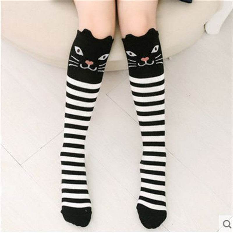Girls cartoon over the knee socks - Mubimart