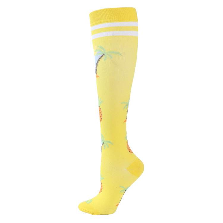 Sports Compression Socks Pattern Stretch Stockings - Mubimart