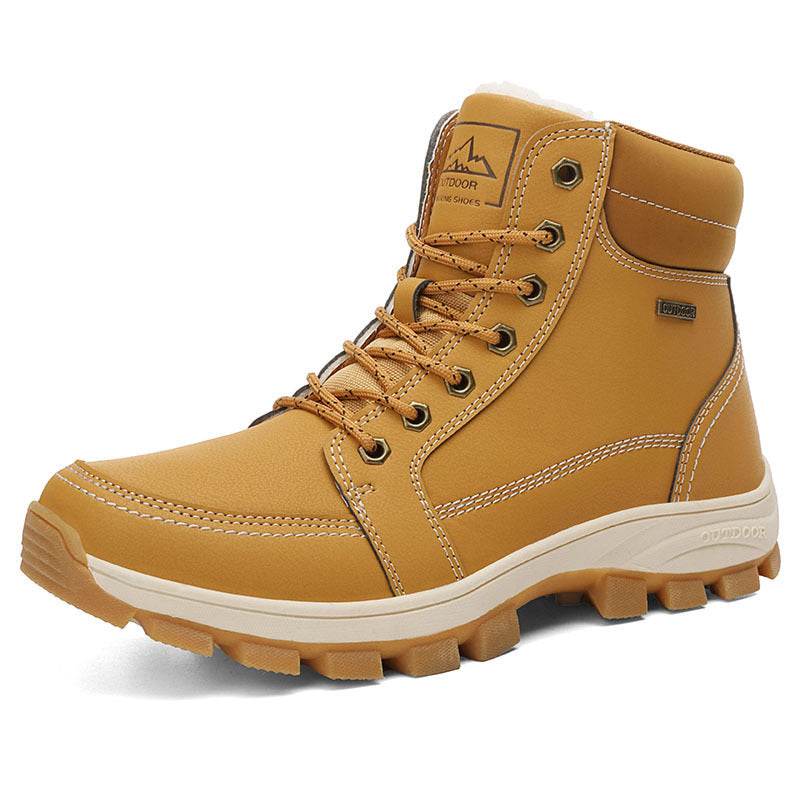 Men's large size snow boots hiking shoes - Mubimart