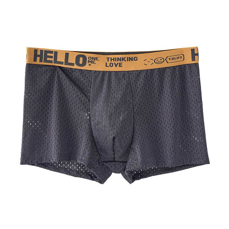 Ice Silk Mesh Boxers Cool Loose Breathable Boxers Heads - Mubimart