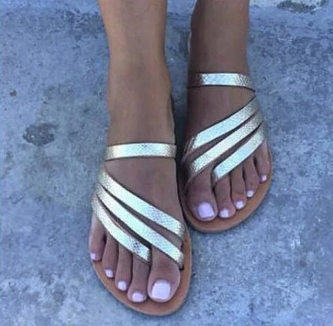 Flat toe flat sandals