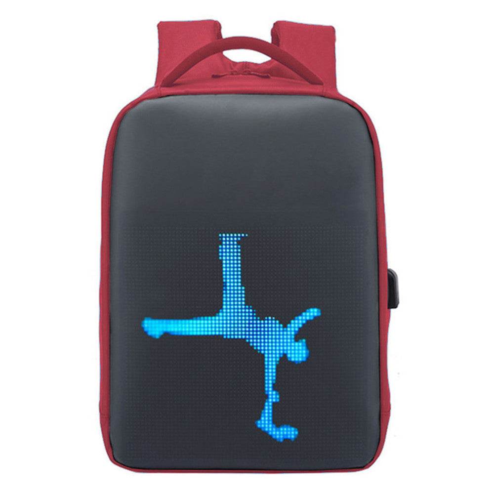 Waterproof LED Display Backpack Dynamic Duffel Bag - Mubimart