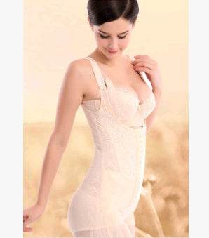 Flat angle jumpsuit adjustable corset ladies postpartum corset underwear abdomen corset - Mubimart