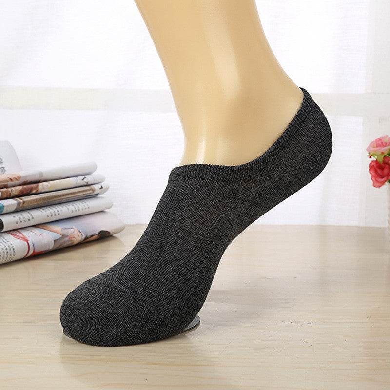 Low-back boat socks Thin section shallow mouth invisible socks spring and summer sports men's cotton socks - Mubimart