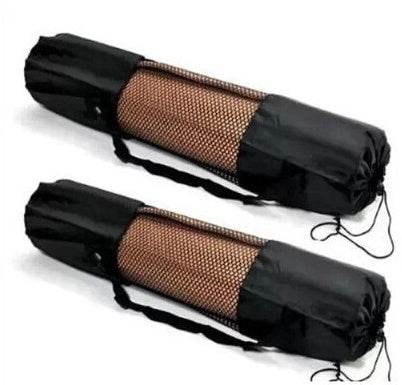 Mesh Yoga Bag Black Portable Case Nylon Pilates Carrier Mesh Adjustable Strap Yoga Tool Washable Portable Bags Not Include Mat - Mubimart