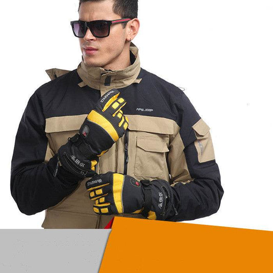 Wimber temperature control electric heating gloves double-sided heating charging heating to keep warm cycling hand warmer men and women winter 800A - Mubimart
