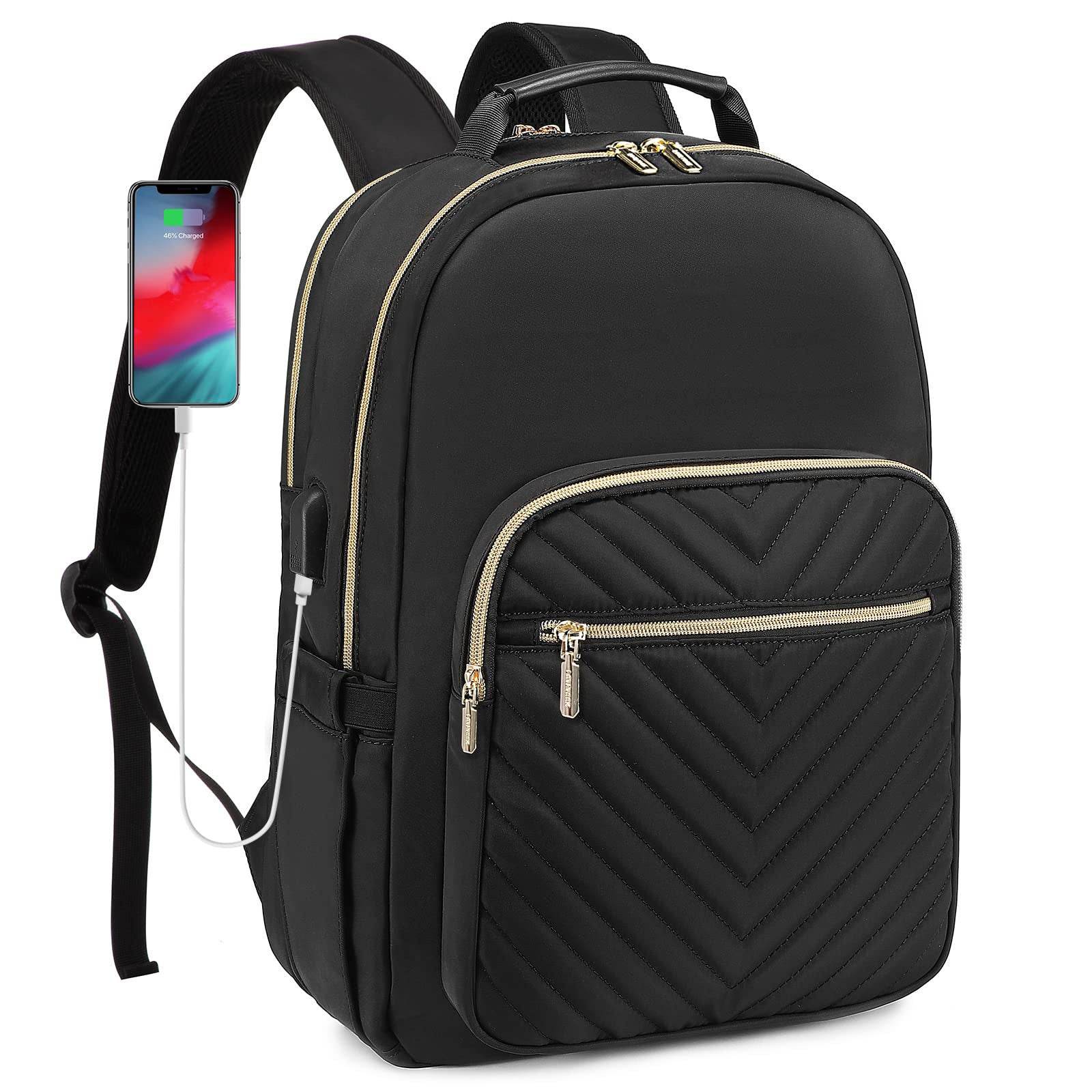Women Laptop Backpack Business Large Capacity - Mubimart