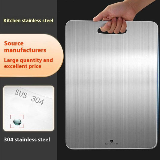 304 Stainless Steel Thickened Double-sided Fruit And Vegetable Cutting Board - Mubimart