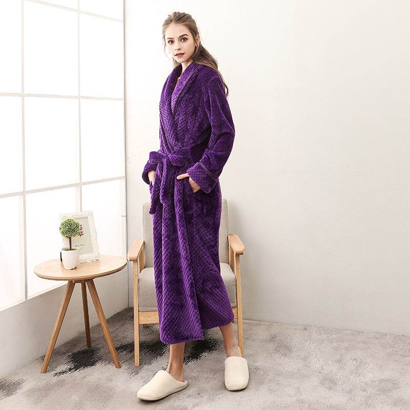 Waist Girdle Babe Cashmere Couple Nightgown Unisex Thickened Plus Size - Mubimart