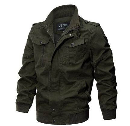Plus Size Bomber Military Jacket Men Autumn Winter Outwear Casual Cotton Washed Coats Army Flight Tactical Jacket Male 5XL 6XL - Mubimart